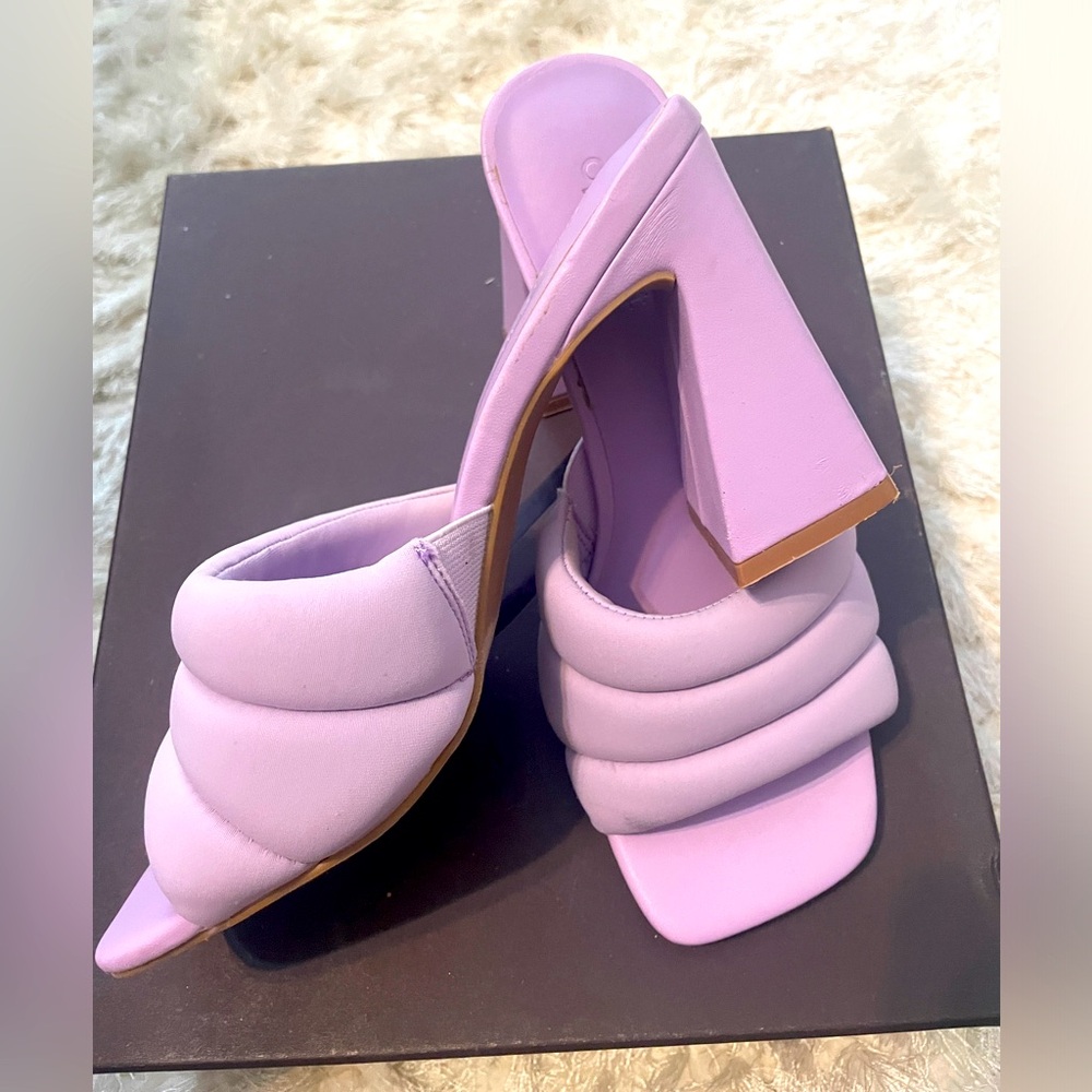 Open edit Nordstrom cushion lilac sandal slide 7